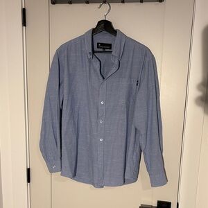 Lanikaisurf Men's Casual Light Blue Button Down Shirt